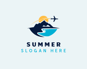 Island Travel Airplane logo design