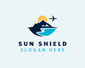 Island Travel Airplane logo design