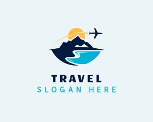 Island Travel Airplane logo design