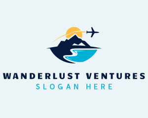 Island Travel Airplane logo design