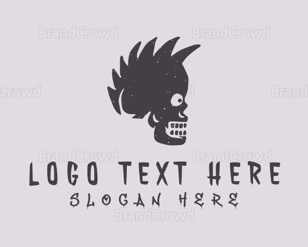 Skull Mohawk Tattoo Logo