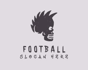 Skull Mohawk Tattoo Logo