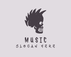 Skull Mohawk Tattoo Logo