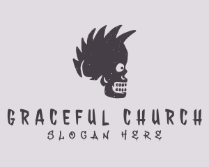 Rock Band - Skull Mohawk Tattoo logo design
