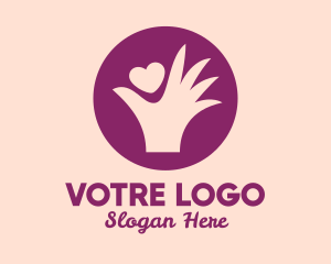 Purple Heart & Hand  Logo