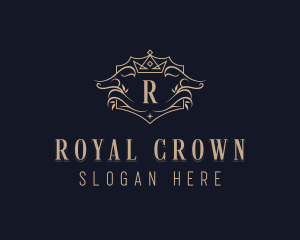 Stylish Crown Monarchy logo design