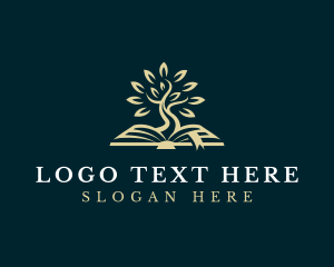 Book - Book Reading Tree logo design