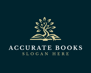 Book Reading Tree logo design