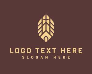 Synagogue - Leaf Religious Church logo design