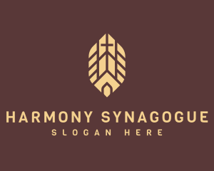 Synagogue - Leaf Religious Church logo design
