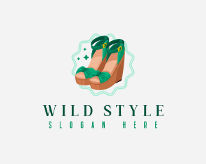 Stylish Sandal Shoes logo design