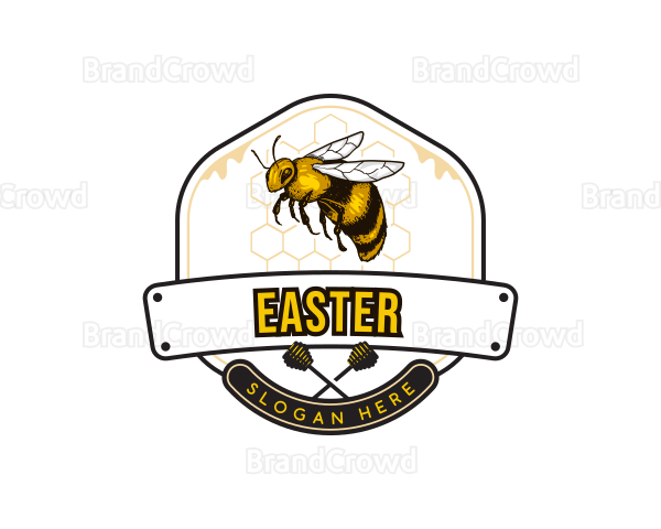 Honey Bee Hive Logo