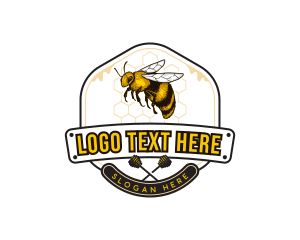 Herbal - Honey Bee Hive logo design