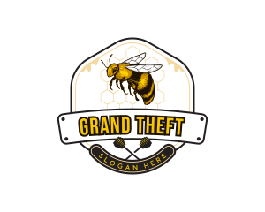 Honey Bee Hive Logo