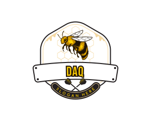 Honey Bee Hive Logo