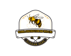 Organic - Honey Bee Hive logo design