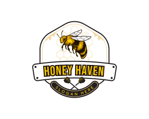 Honey Bee Hive logo design