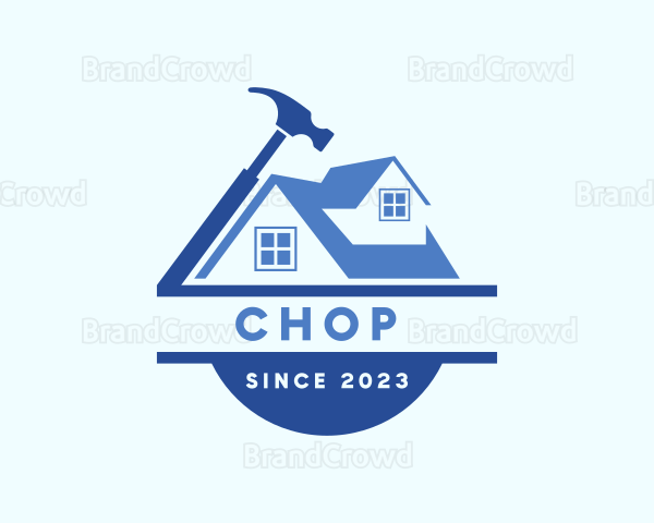 Roofing Carpentry Repair Logo