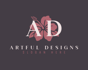 Hibiscus Flower Beauty logo design