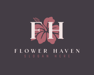 Hibiscus Flower Beauty logo design