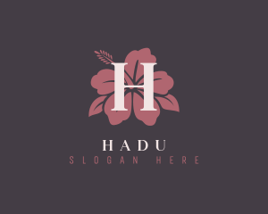 Baker - Hibiscus Flower Beauty logo design
