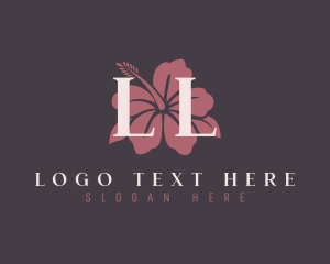 Dainty - Hibiscus Flower Beauty logo design
