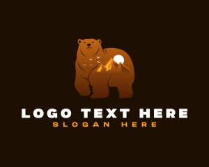 Wilderness - Outdoor Mountain Bear logo design
