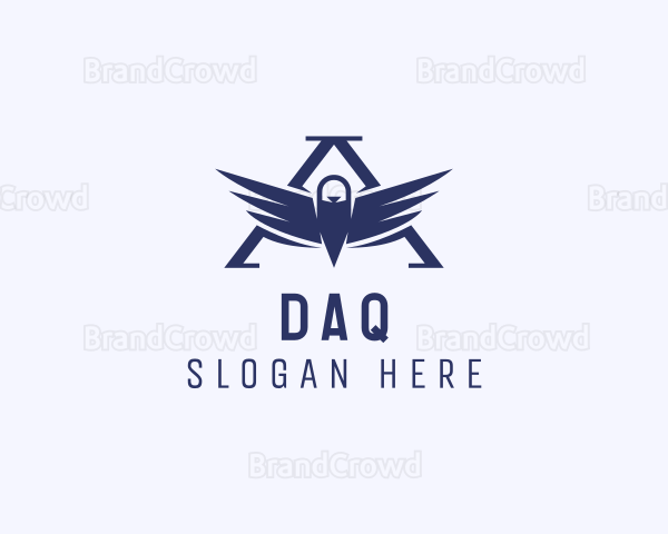 Eagle Aviation Letter A Logo