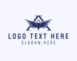 Sports Team - Eagle Aviation Letter A logo design