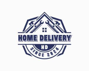 Hammer Wrench Carpentry logo design