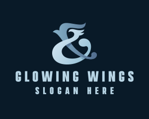 Bird Wings Ampersand logo design