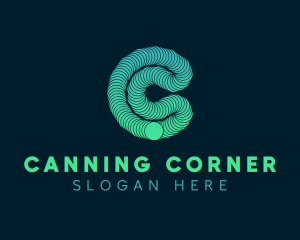 Slinky Letter C logo design