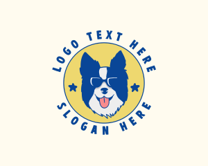 Character - Fashion Shades Dog logo design