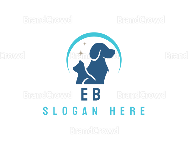 Cat Dog Grooming Logo