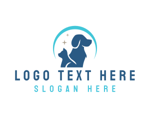 Cat Dog Grooming logo design