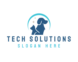 Cat - Cat Dog Grooming logo design