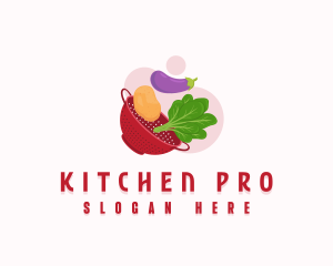 Vegetable Kitchen Cook logo design