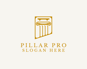 Law Pillar Column logo design