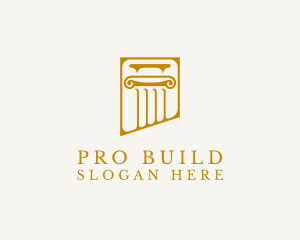 Law Pillar Column logo design