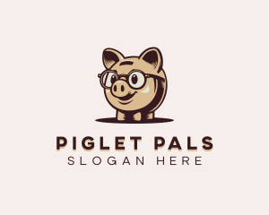 Piglet - Pig Money Savings logo design