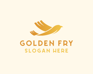  Flying Golden Bird logo design