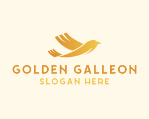  Flying Golden Bird logo design