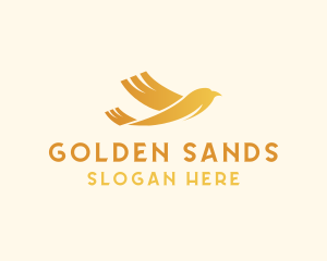  Flying Golden Bird logo design