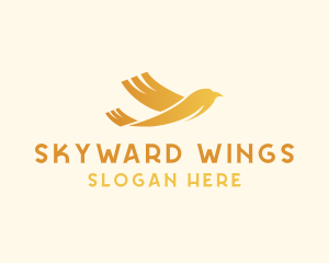 Flying - Flying Golden Bird logo design