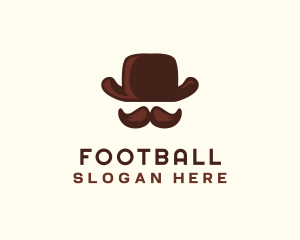 Classic - Mustache Gentleman Hat logo design