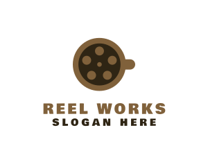 Reel - Coffee Cup Reel logo design