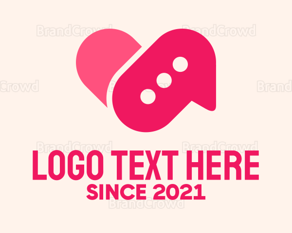 Pink Dating Chat Application Logo