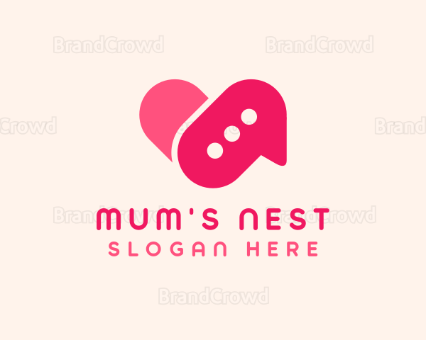 Pink Dating Chat Application Logo