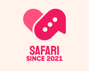 Pink Dating Chat Application logo design