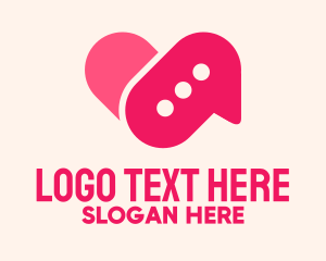 Pink Dating Chat Application Logo